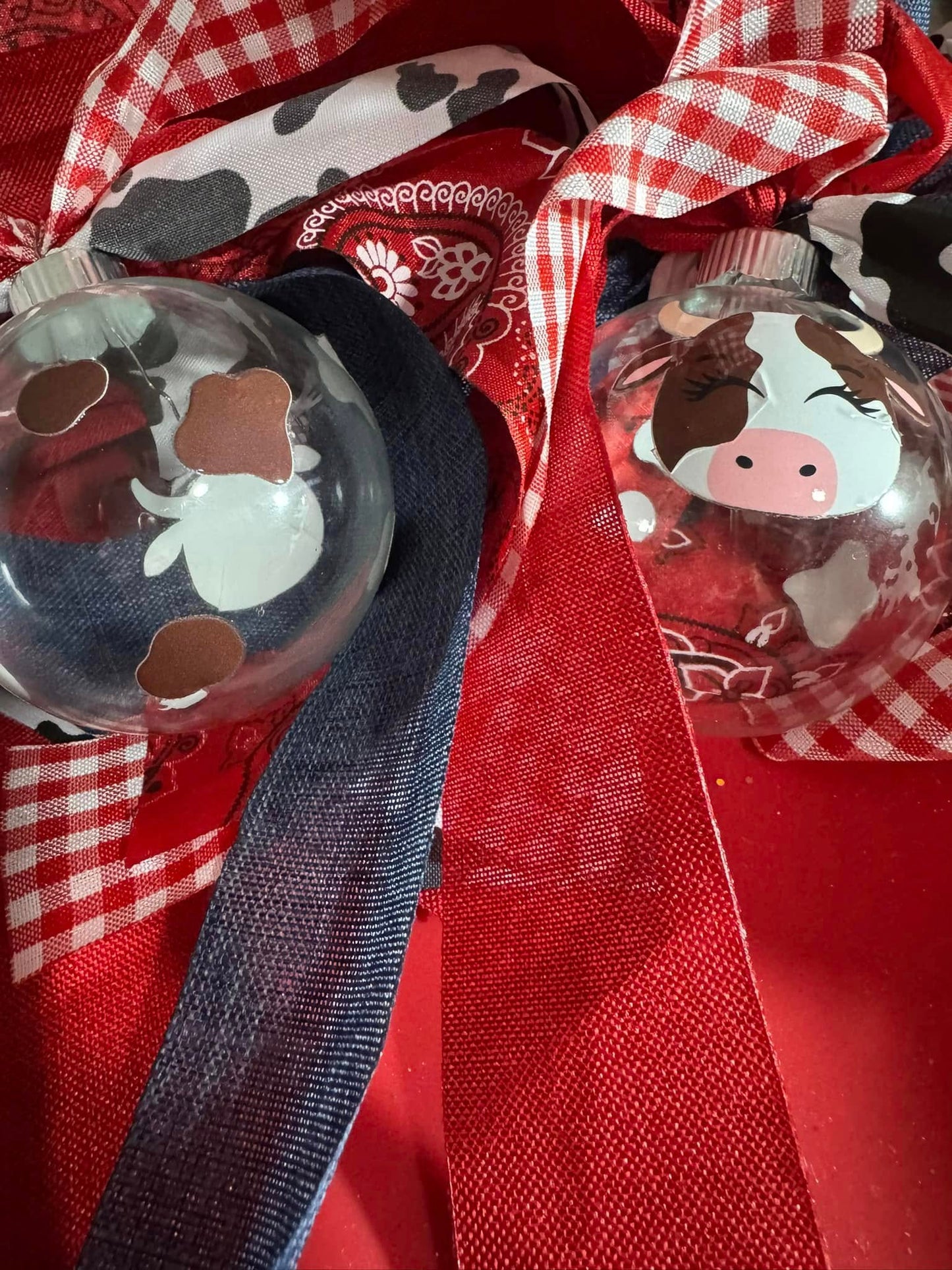 How Now, Brown Cow? - Cow Themed Ornament Set