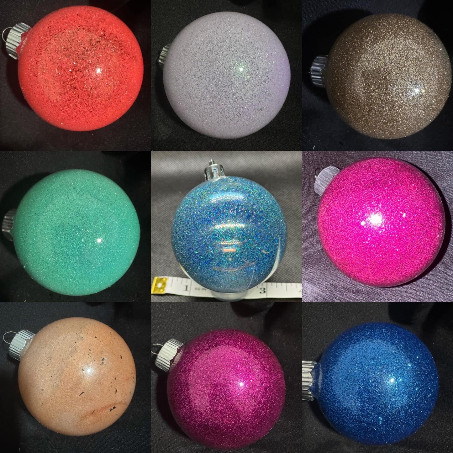 Small Glittered Ornaments