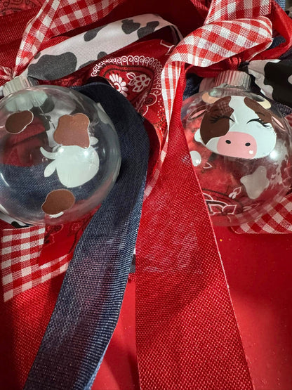 How Now, Brown Cow? - Cow Themed Ornament Set