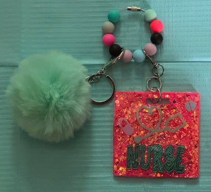 Beaded Nurse Badge Tag