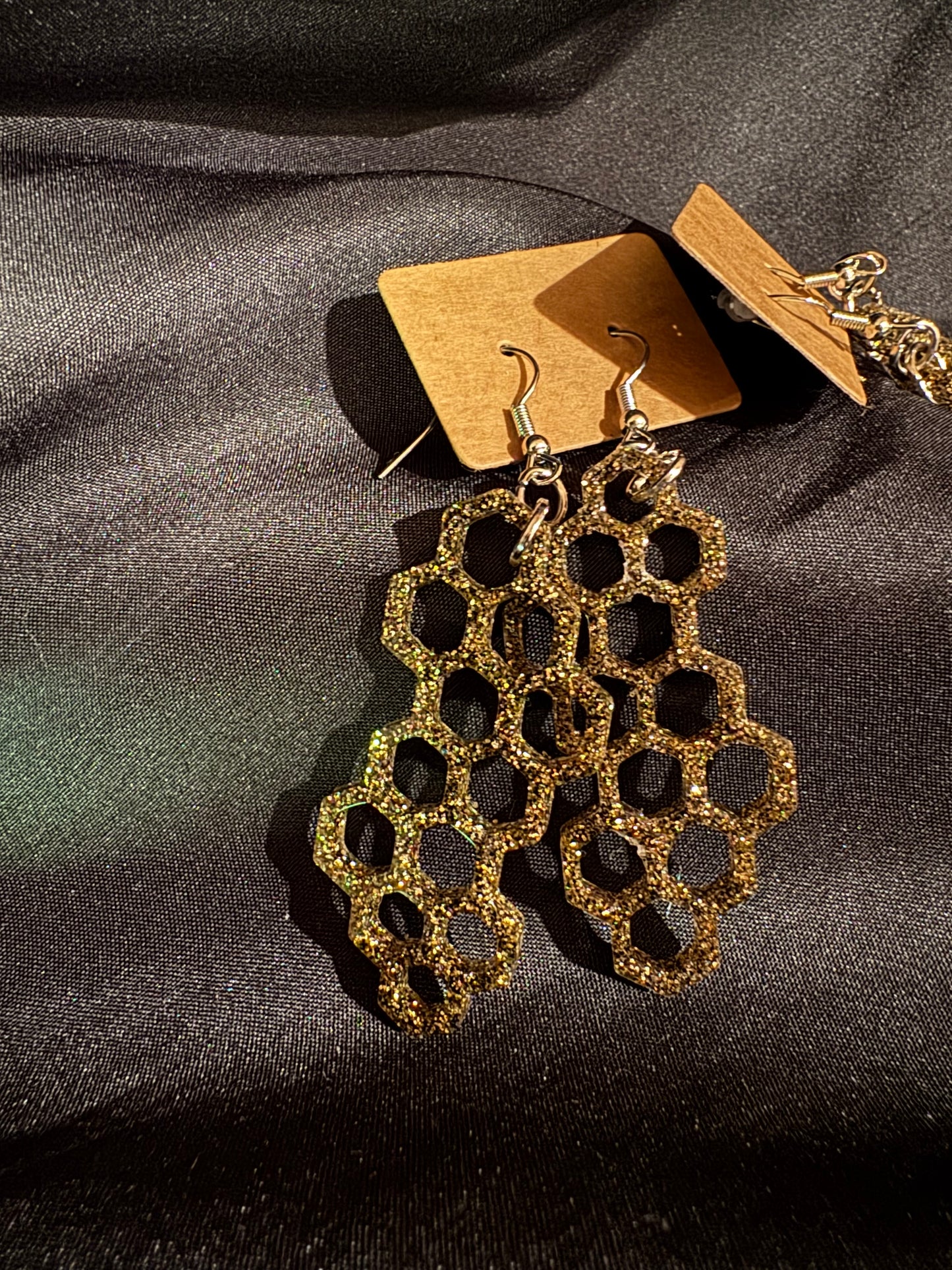 Honey Comb - Dangle Earrings