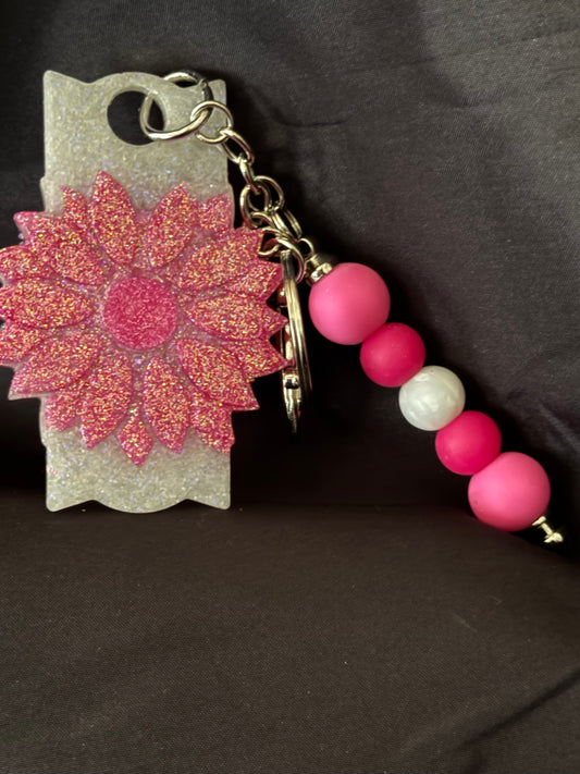 Flower Inset Tag w/ Bead Bar - GLOW