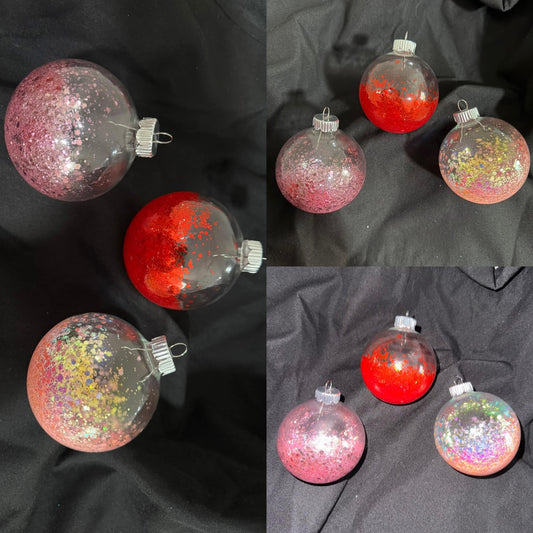 Love 💣 Bombs - Trio of Glittered Ornaments