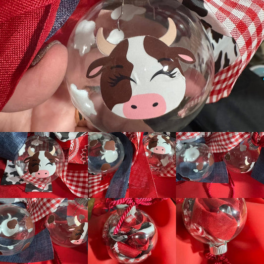 How Now, Brown Cow? - Cow Themed Ornament Set